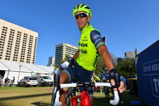Richie Porte and his Trek-Segafredo teammates head out on a training ride ahead of the start of the 2020 Tour Down Under in Adelaide, South Australia