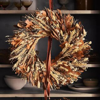 Preserved Maple + Ammobium Wreath