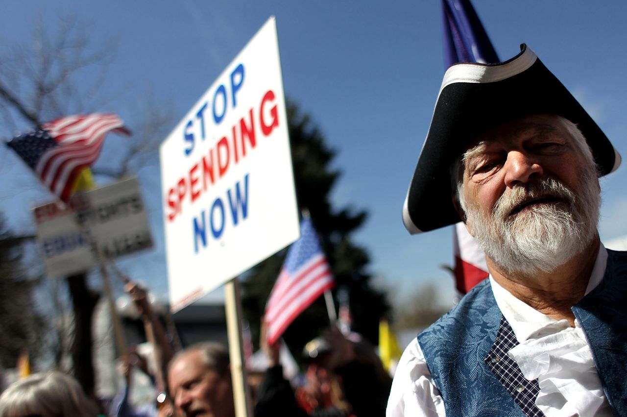 A Tea Party protester.