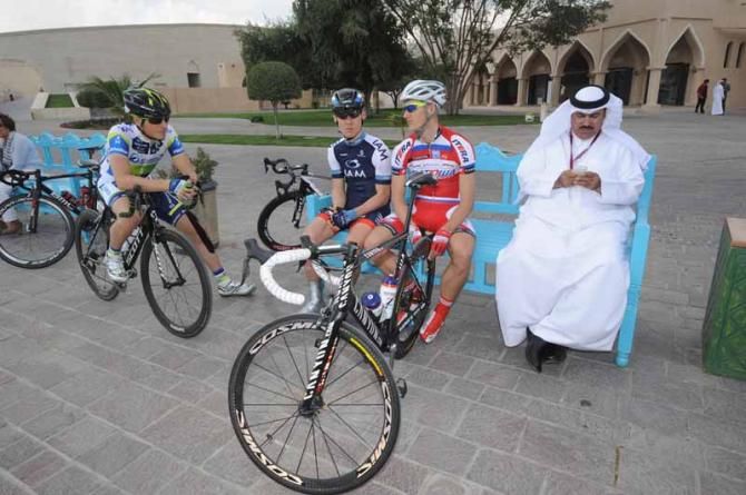 Before the start of stage 1 at the Tour of Qatar