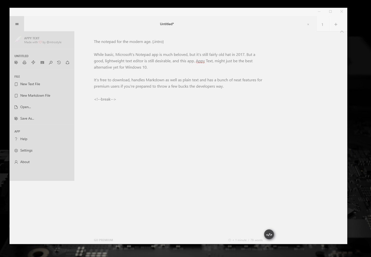 Appy Text for Windows 10 is your new best Notepad replacement | Windows ...