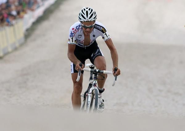 World champion Niels Albert rides alone on the dry, fast Treviso circuit.