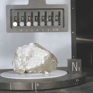 One of the hundreds of rocks collected during the Apollo missions, which are still being researched to this day. This is one of the most famous, the “Genesis Rock” from Apollo 15.