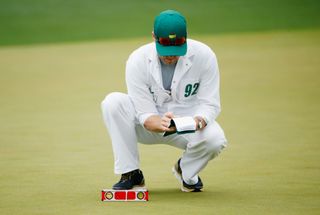 The Masters practice caddy spirit level