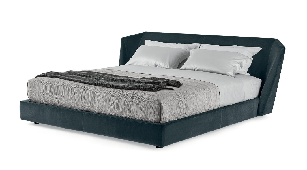 angular bed frame in green