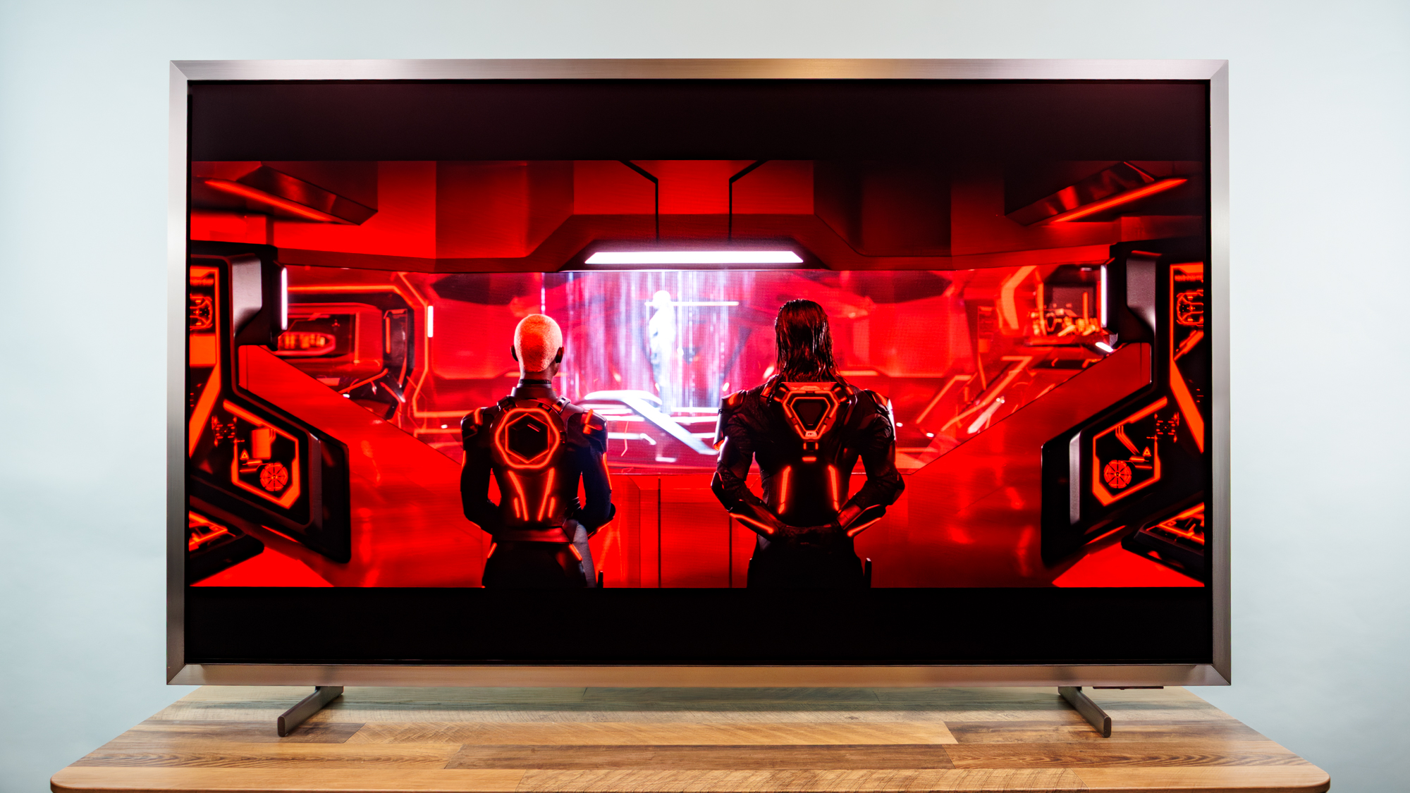 Samsung S95H OLED TV on a desk