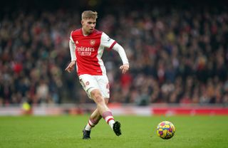 Arsenal's Emile Smith Rowe during the Premier League match at the Emirates Stadium, London. Picture date: Sunday January 23, 2022