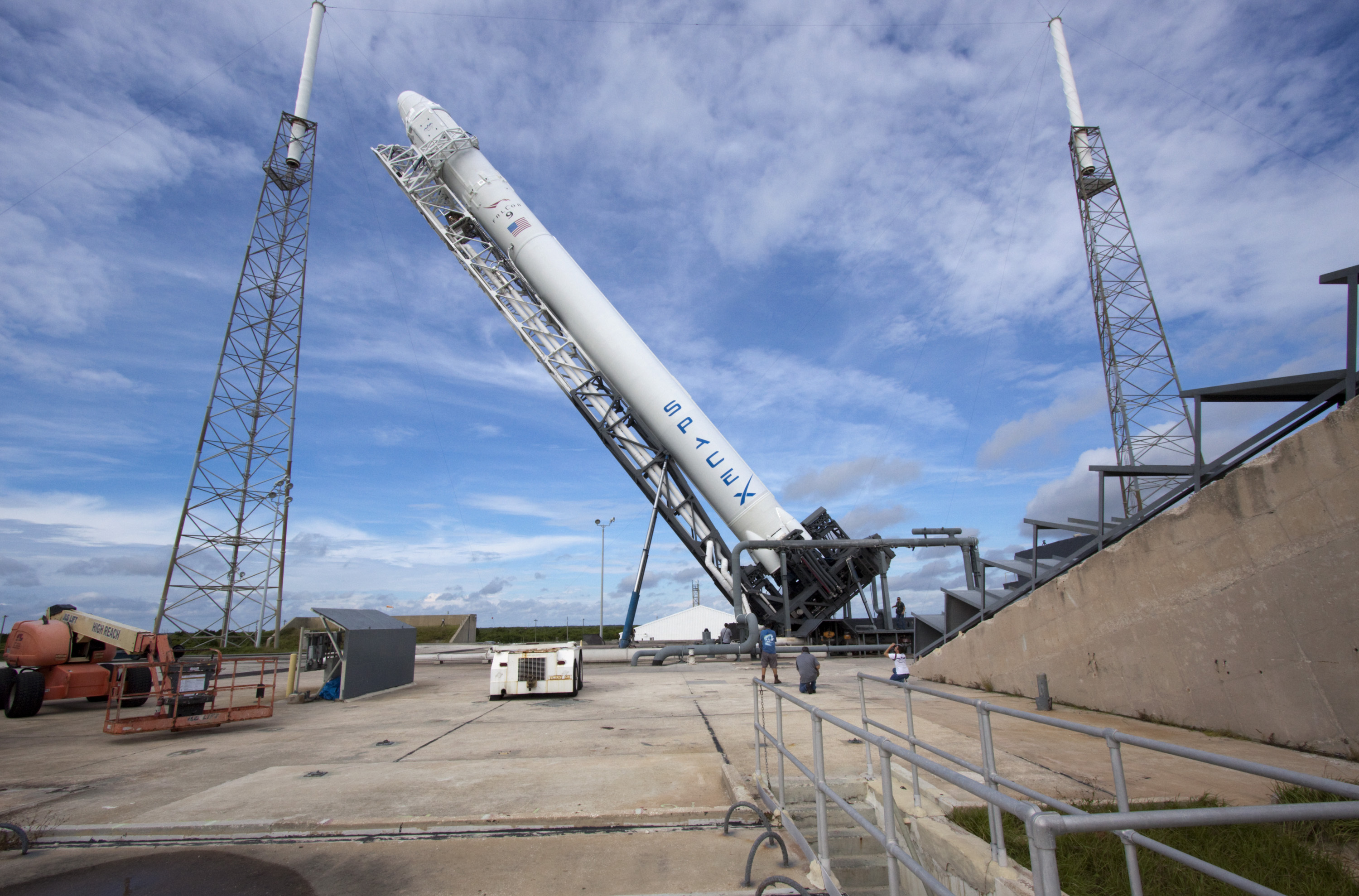 SpaceX&#039;s Falcon 9 Rolls Out