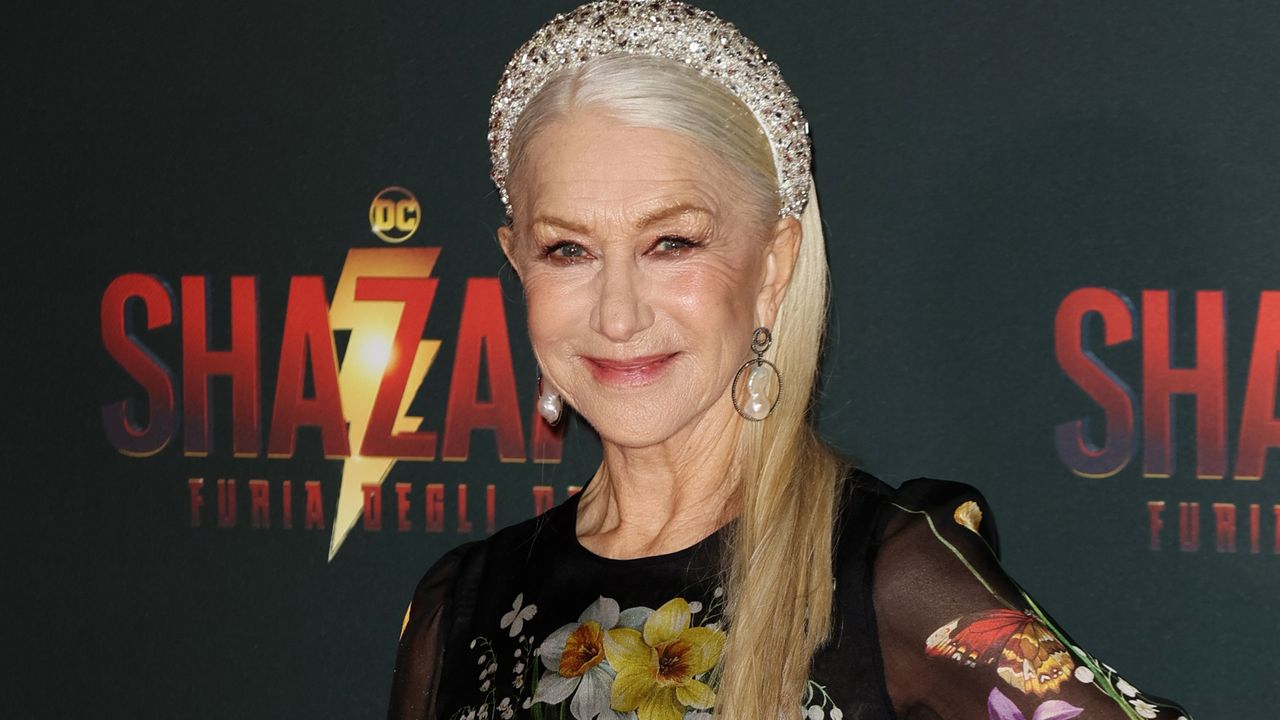 Helen Mirren attends the premiere for &quot;Shazam! Fury Of The Gods&quot; at The Space Cinema Moderno on March 03, 2023 in Rome, Italy.