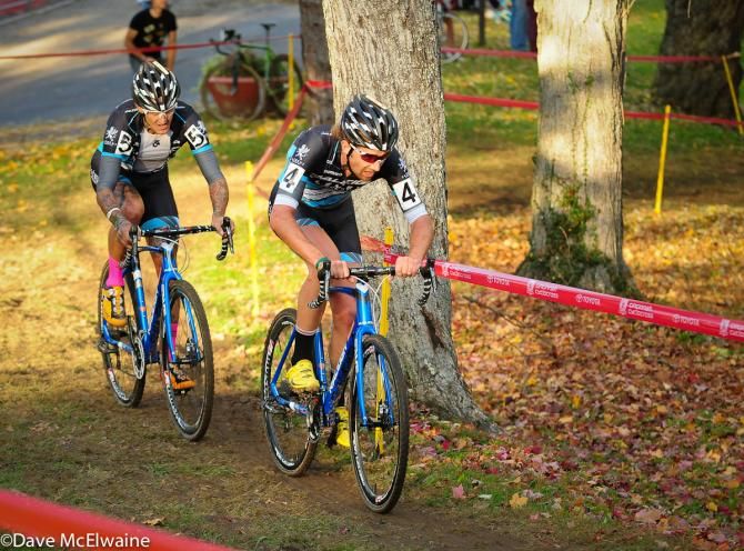 Raleigh team-mates Jamey Driscoll and Ben Berden rode the last couple laps together