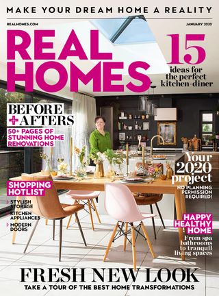 January 2020 cover of Real Homes magazine