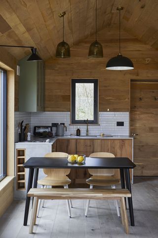 Rustic cabin kitchen designed by The Main Company