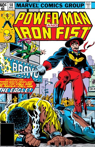 El Aguila on Power Man and Iron Fist #58 cover