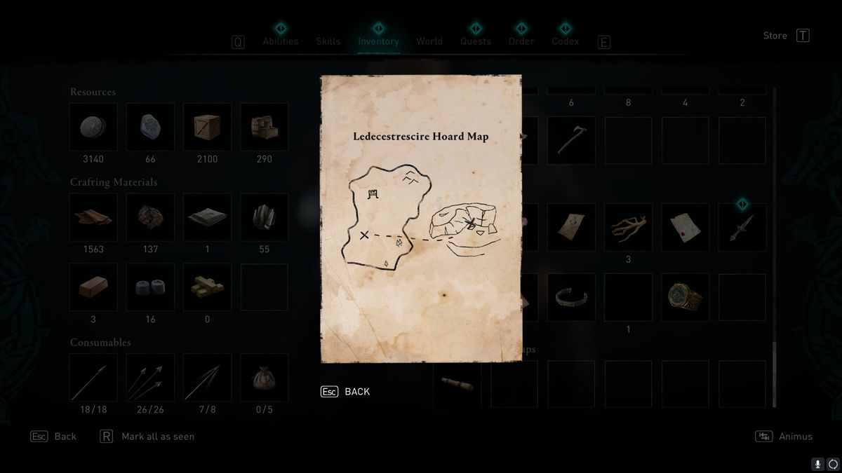 AC Valhalla treasure hoard locations