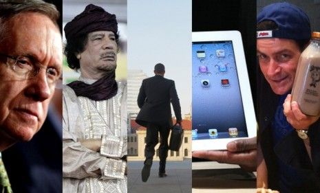 It&amp;#039;s been a busy week for (from left to right) D.C. Dems, Libya&amp;#039;s leader, lawmakers on the run, iPad watchers, and Charlie Sheen.