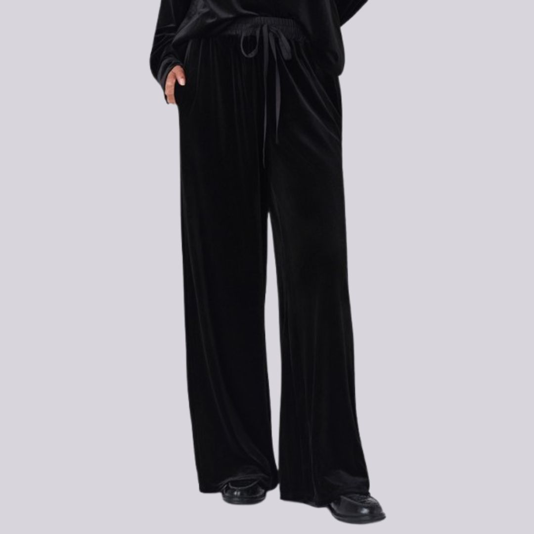 Ghost Serena Velvet Wide-Leg Trousers