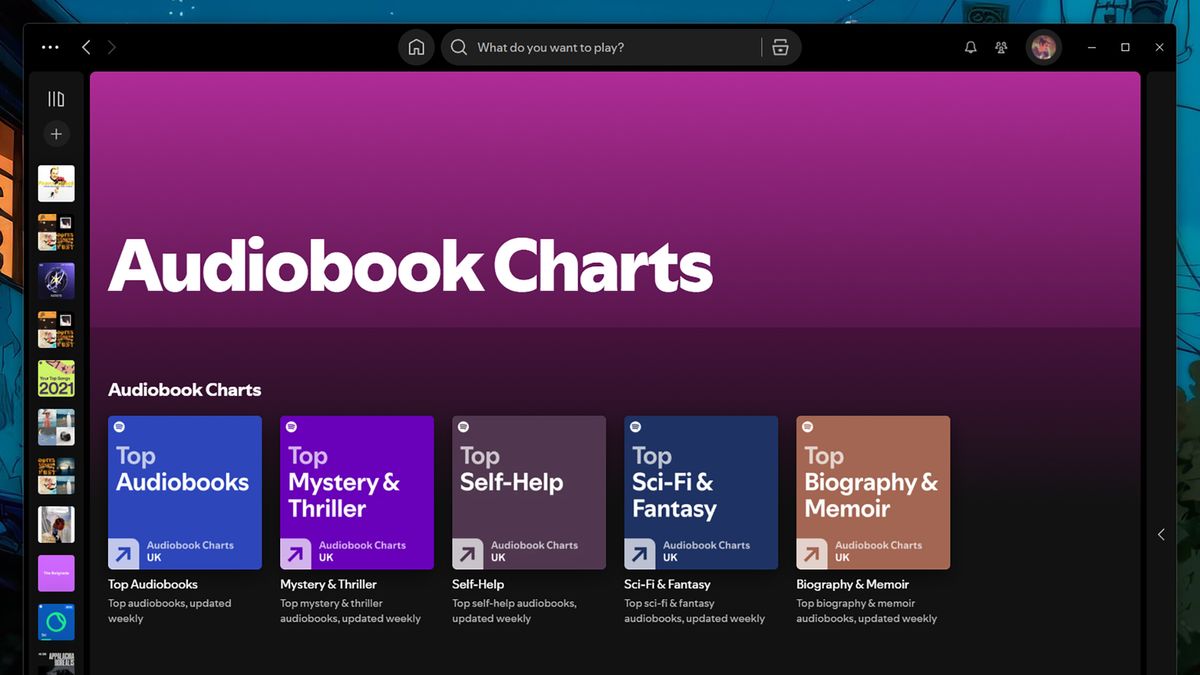 Spotify अडियोबुक चार्टहरू