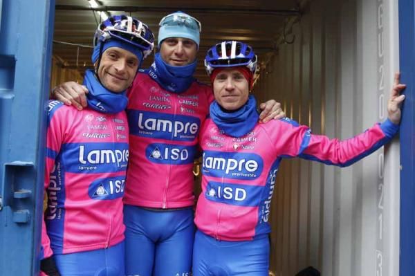 Michele Scarponi, Alessandro Petacchi and Damiano Cunego