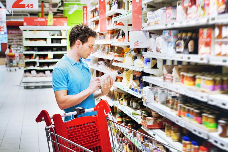 Man at grocery store