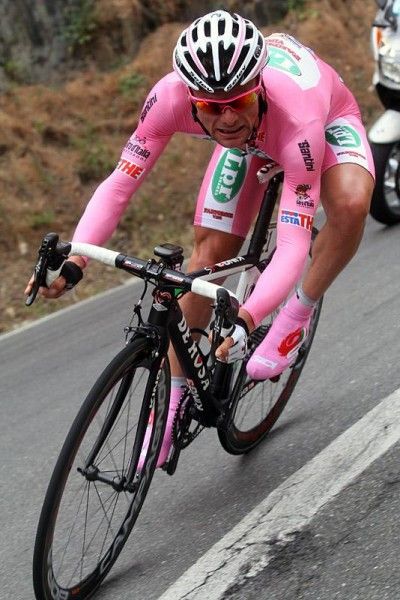 Maglia rosa Danilo Di Luca would not be in pink after stage 12's time trial.