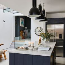 kitchen with white wall and candle