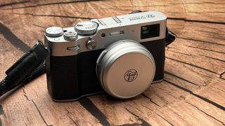 Limited edition Fujifilm X100VI camera on a wooden surface