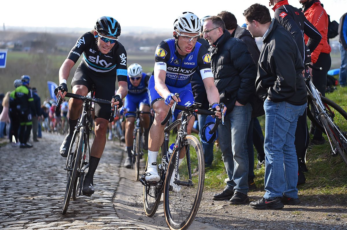 Tony Martin (Etixx-Quick Step) over the top of the Paterberg