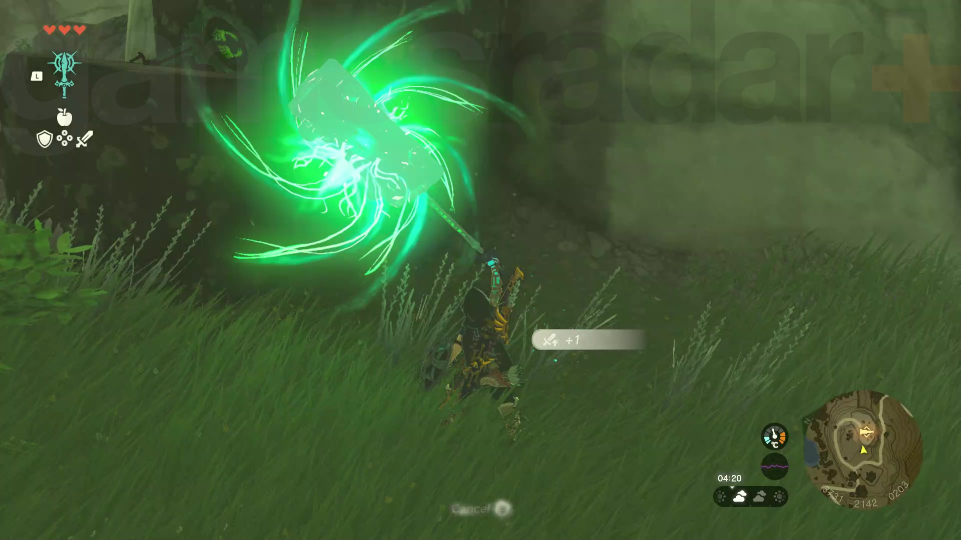 Links używa Fuzji na Master Sword w Zelda Tears of the Kingdom