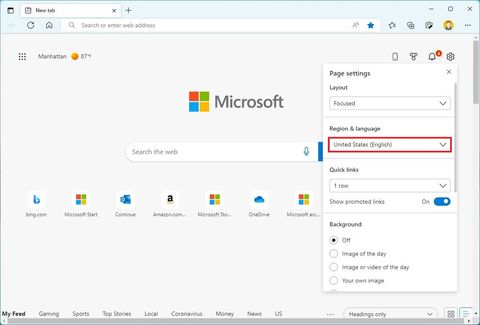 How To Customize New Tab Page On The New Microsoft Edge 