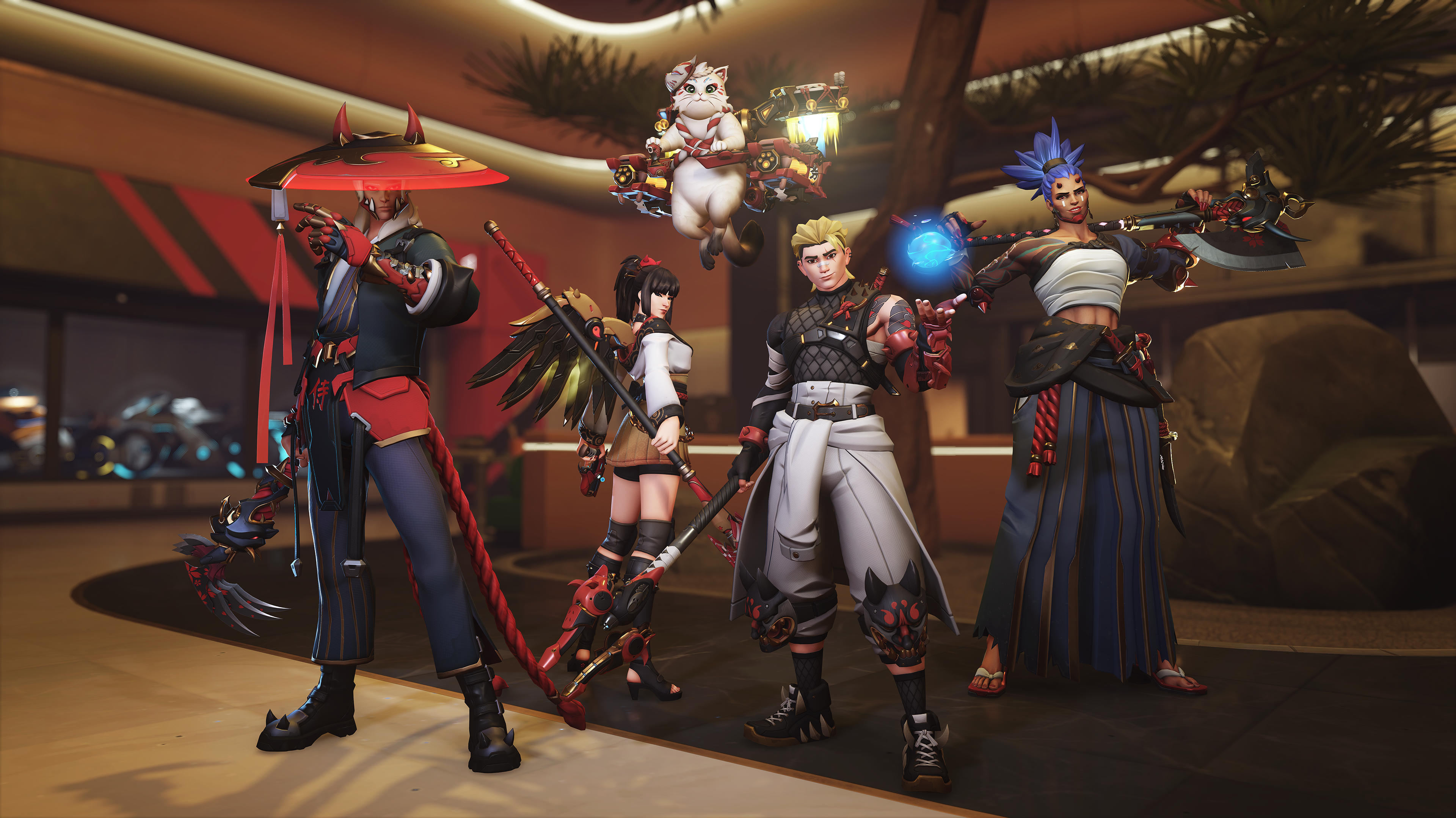 A promotional screenshot of Overwatch season 3 skins.