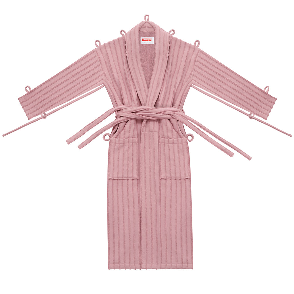 London Robe in Pink Pinstripe