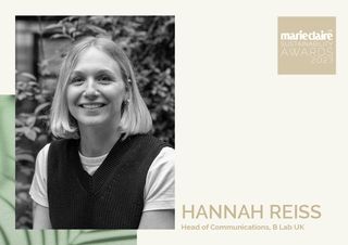 Marie Claire UK Sustainability Awards 2023 Hannah Reiss