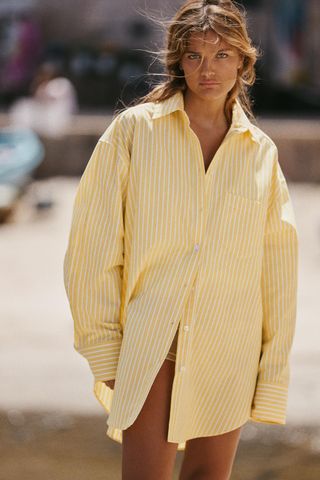 Zara, Oversize Striped Shirt