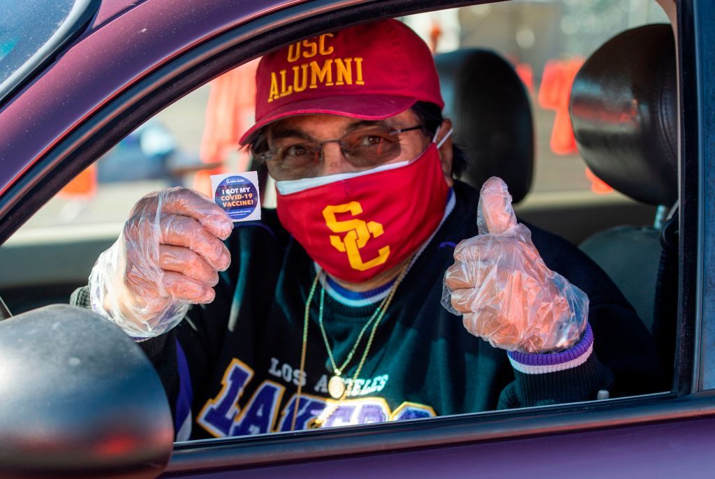 Man vaccinated in Los Angeles