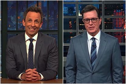 Stephen Colbert and Seth Meyers on Trump's polling