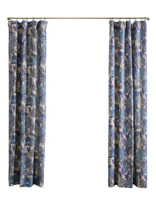 Garden Walk Linen Curtain Panel 