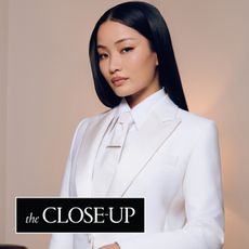 Anna Sawai wearing a Dior suit and Cartier jewelry for the 2025 met gala