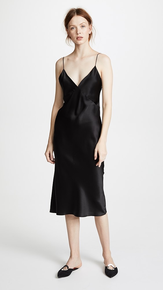 Olivia Von Halle Issa Jet Black Slip