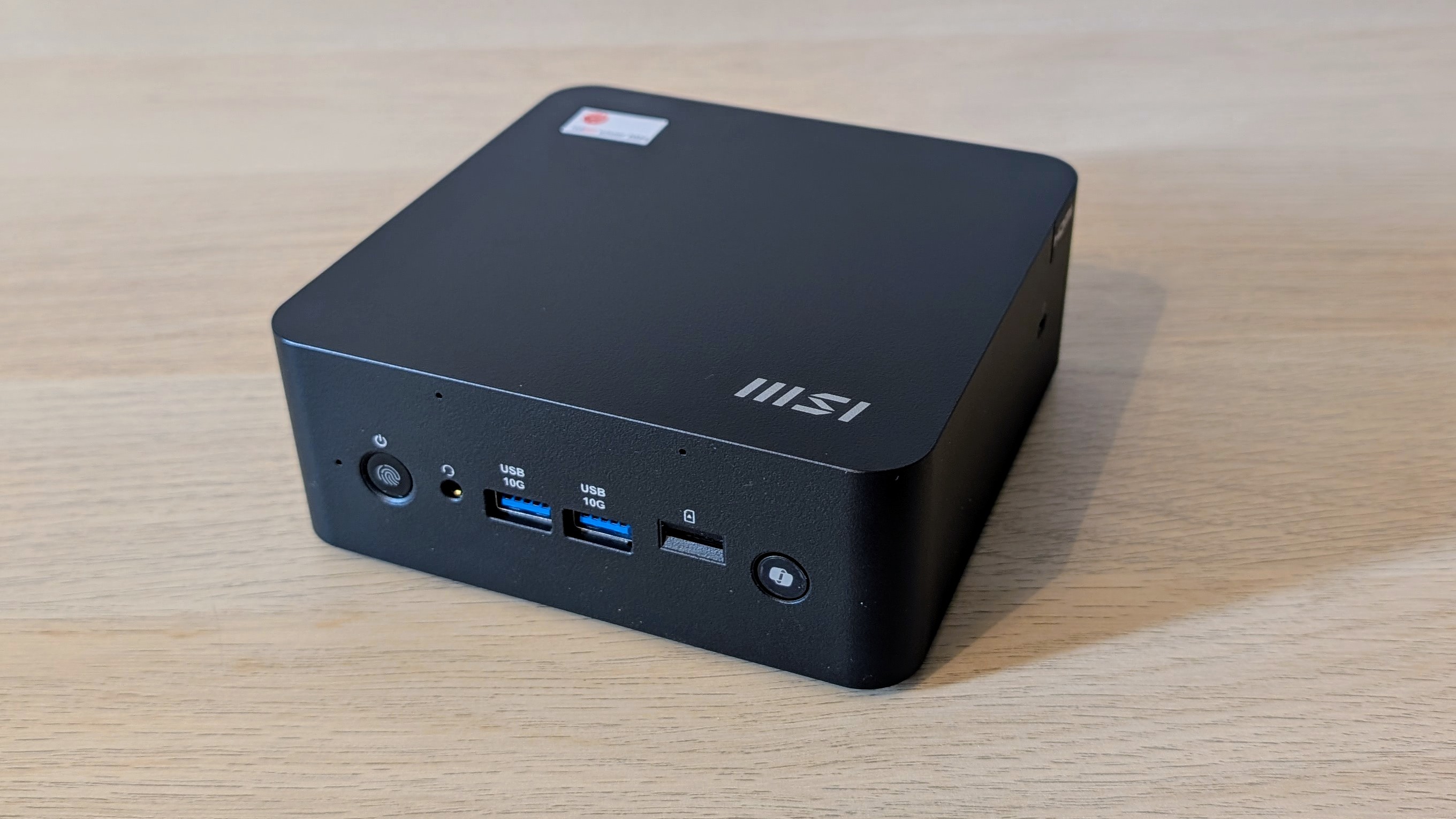 The MSI Cubi NUC AI+ 2MG on a desk