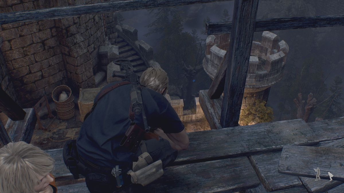 Resident Evil 4 Remake Blue Medallion in the woods