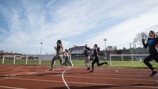 runners on a track