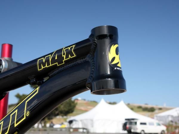 The Pivot Cycles M4X uses a tapered head tube.