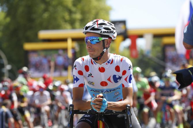 Fabio Aru (Astana) in the polka-dot jersey