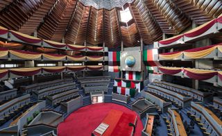 Kenyatta International Conference Centre with arm rest seating