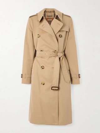 Kensington Long Organic Cotton-Gabardine Trench Coat