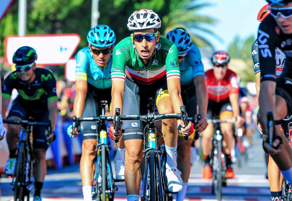 Fabio Aru finishes stage 2