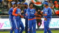 India players congratulate Ravi Bishnoi of India after taking his catch during the Wonder Cement International Series, 4th T20 match between South Africa and India ahead of Australia vs India 1st Test