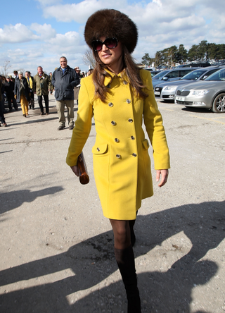 Pippa Middleton attends day 3 of the Cheltenham Festival at Cheltenham Racecourse on March 14, 2013 in Cheltenham, England