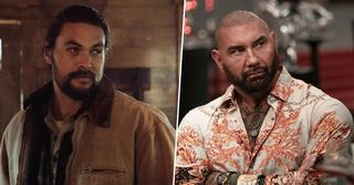Jason Momoa in Braven/Dave Bautista in Glass Onion: A Knives Out Mystery