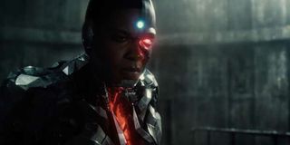 cyborg looking intense in full costume in justice league